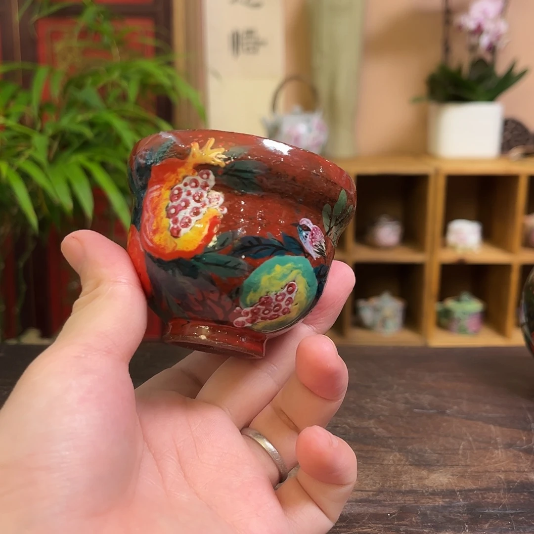 柴烧手工手绘陶瓷