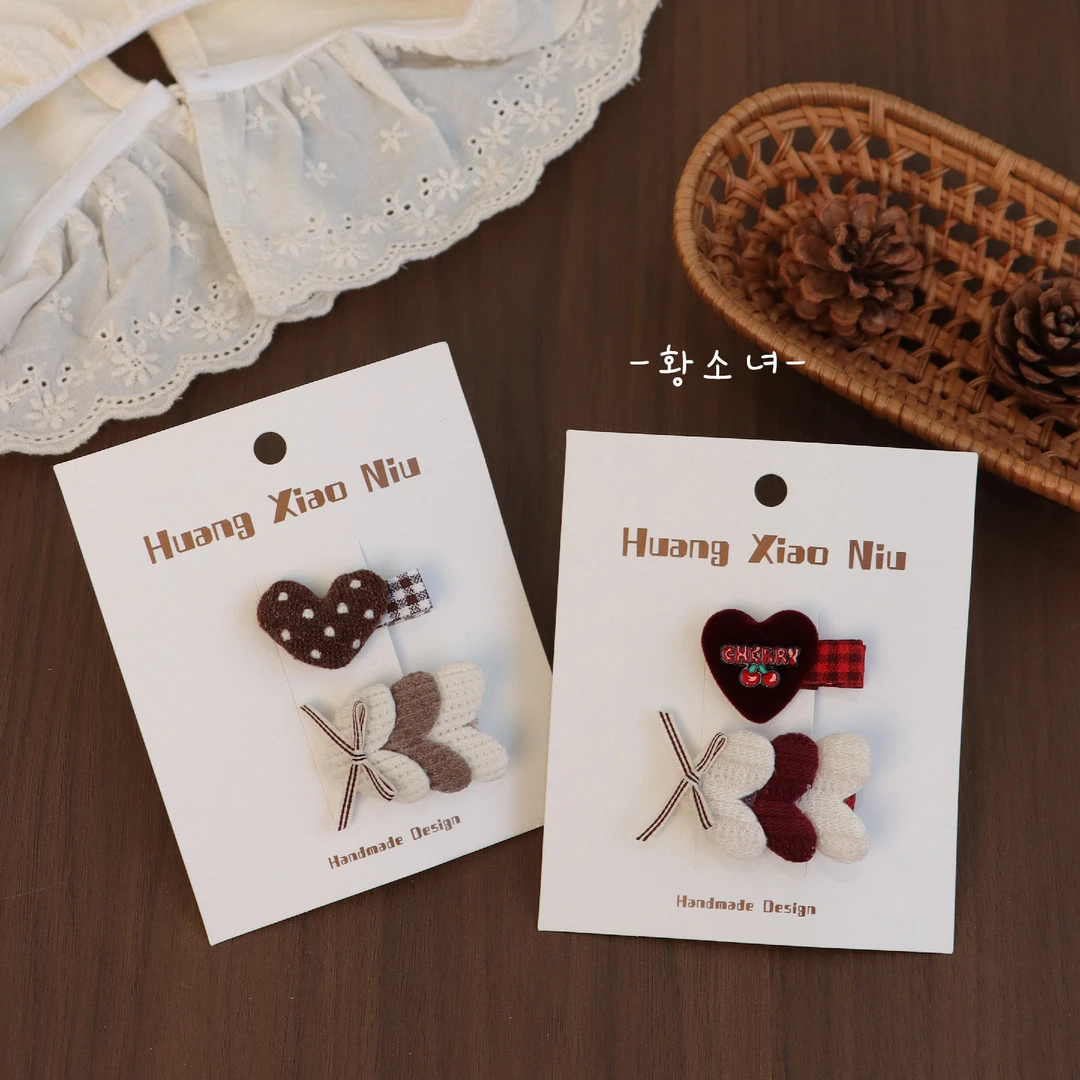 黄小妞儿童布艺女宝宝洋气小发夹可爱婴儿不伤发包布夹婴幼儿发饰