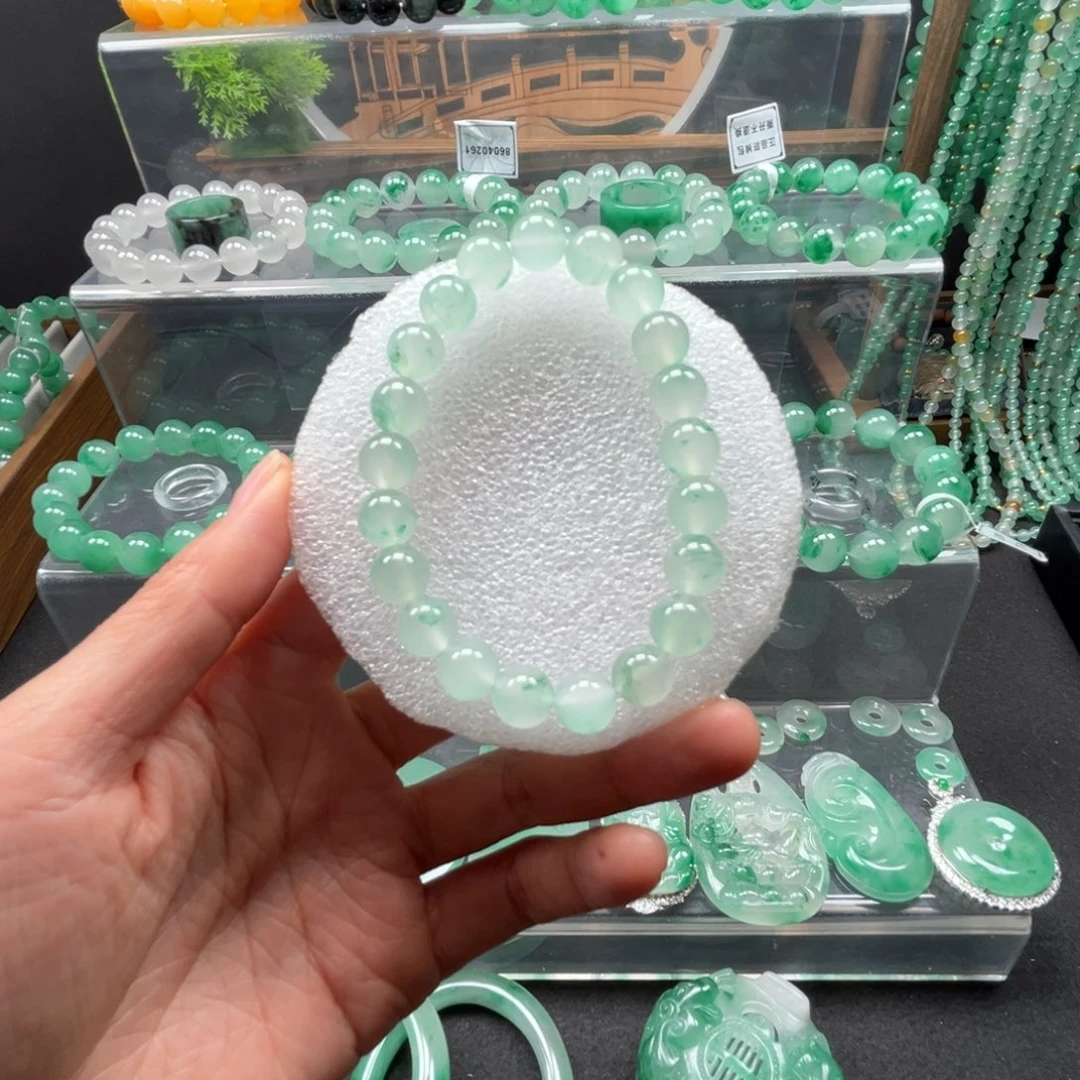 石英质玉（非洲翠）未镶嵌手串