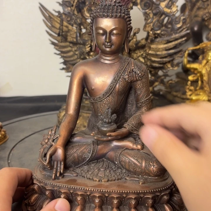 药师佛藏佛紫铜摆件