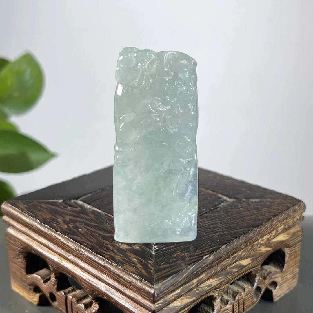 JGB27-91  天然缅甸A货翡翠  节节高升