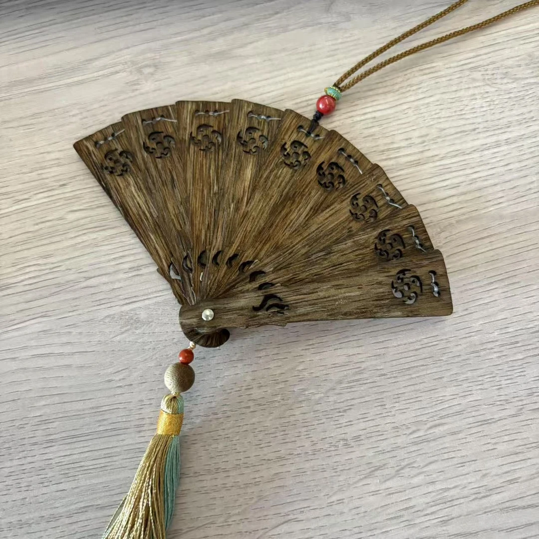 沉香沉香扇子挂件车挂