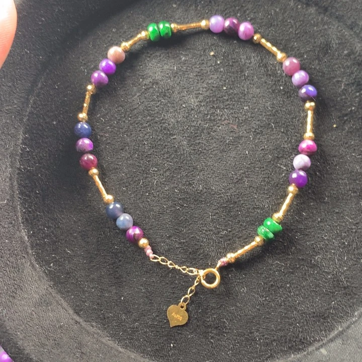 苏纪石（舒俱来）18K金镶嵌手链