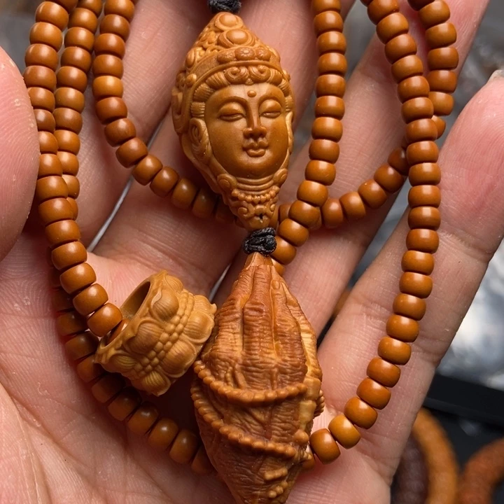 猴头核桃吊坠文玩手串