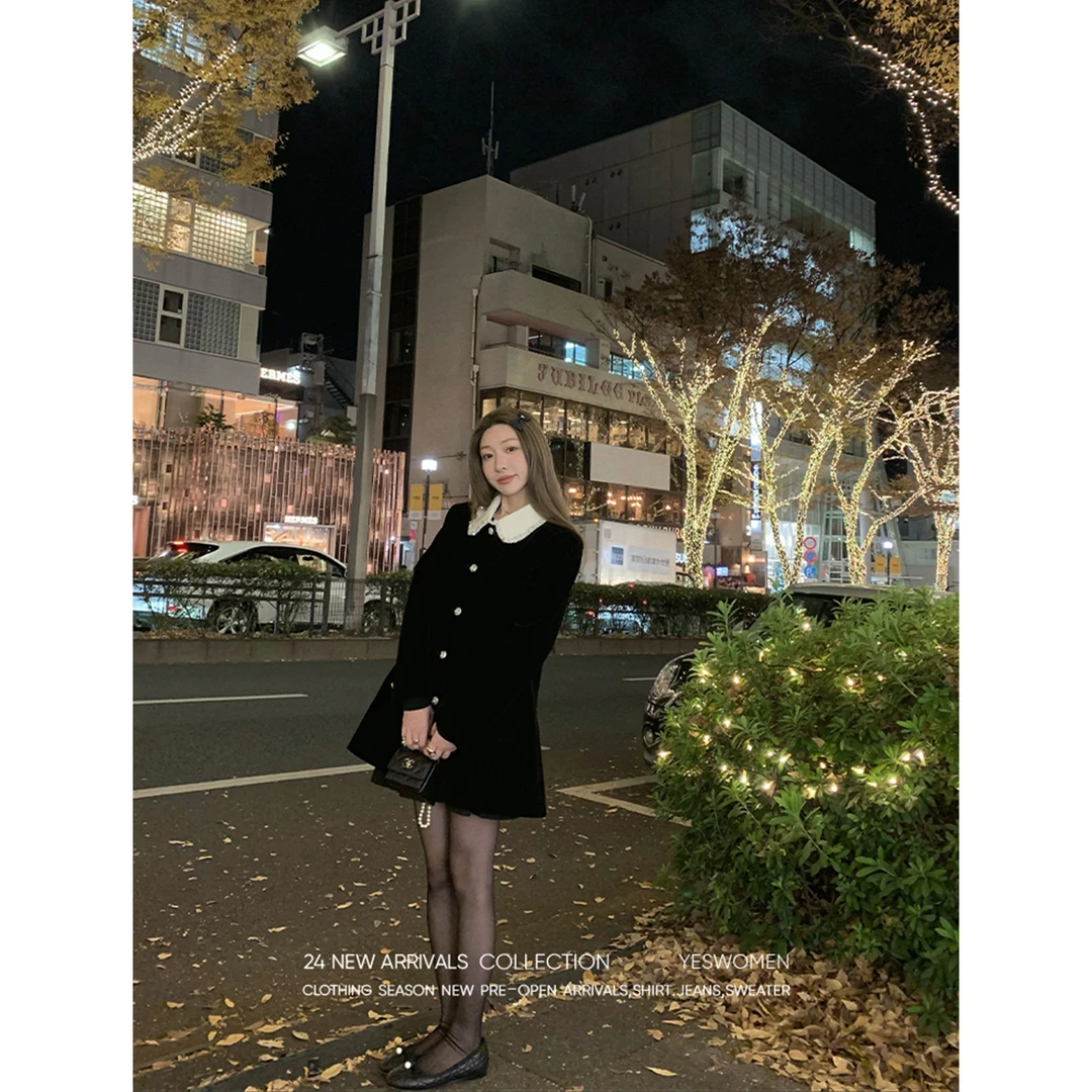 【阿珊专属】黑曜千金·髙级精致年末丝绒系列 外套XY61412A4105