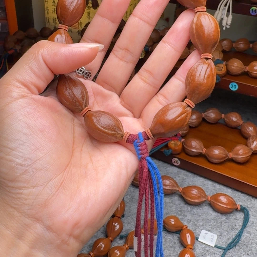 橄榄核手串17/27手持 老核 原皮带霜 梅林铁核