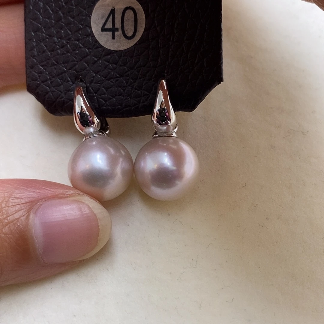 淡水珍珠耳饰银S925镶嵌