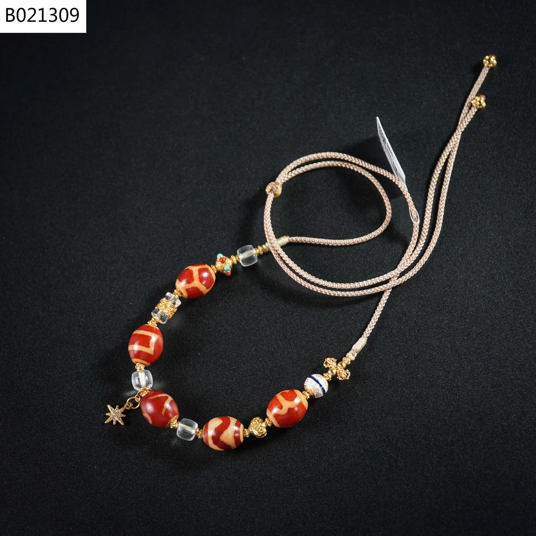 【老掌柜】红肉多宝玛瑙项链 B021309