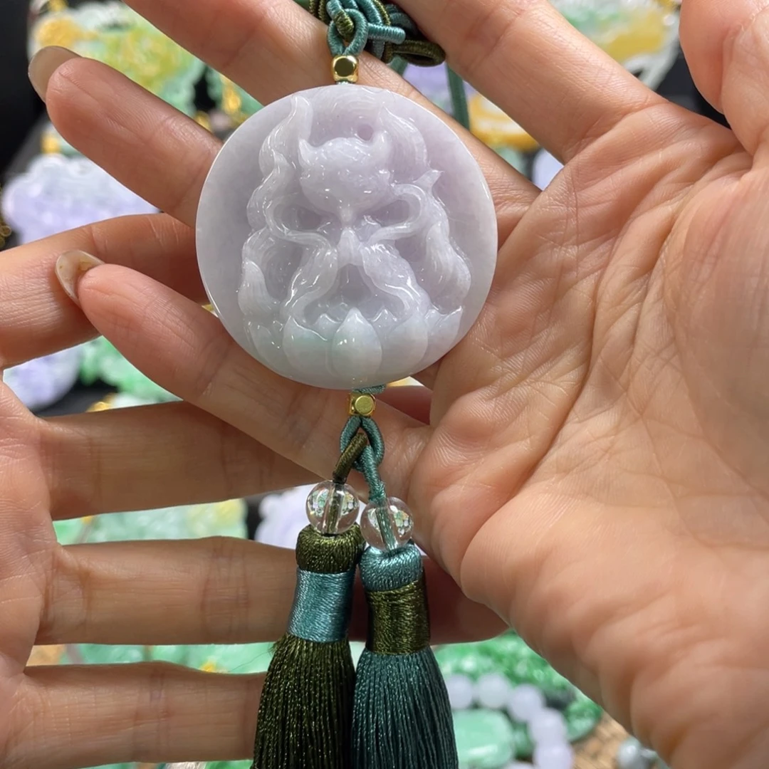 翡翠未镶嵌耳饰代编织