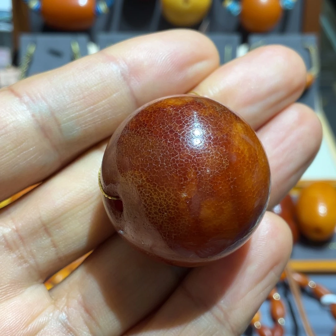 蜜蜡颈饰未镶嵌天然老蜜蜡单珠直径32
