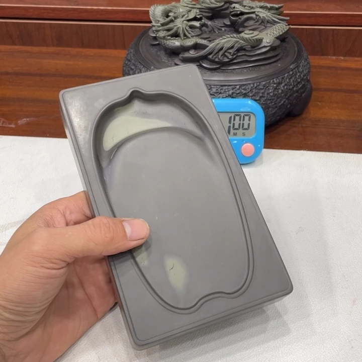 圆***师易砚老坑玉带石砚台砚台