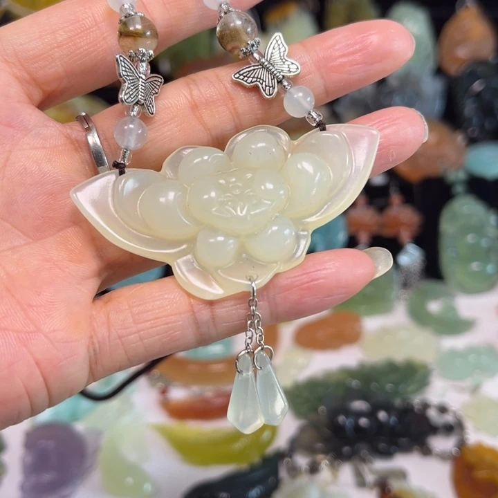 蛇纹石玉未镶嵌吊坠(赠链)