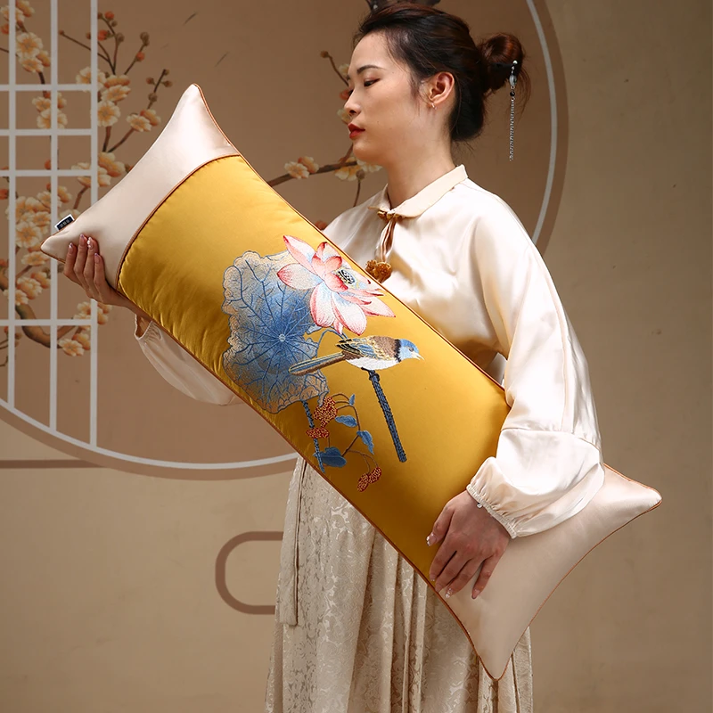 大唐梦网红刺绣款长条长抱枕新中式枕头靠枕大尺寸复古中国风