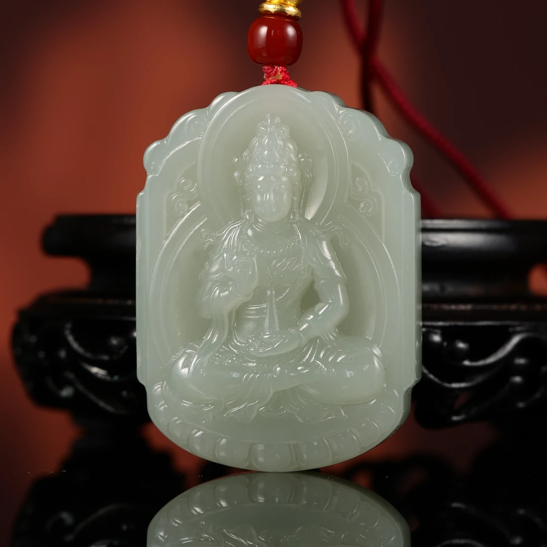 rl和田玉青白玉观音牌2510251034