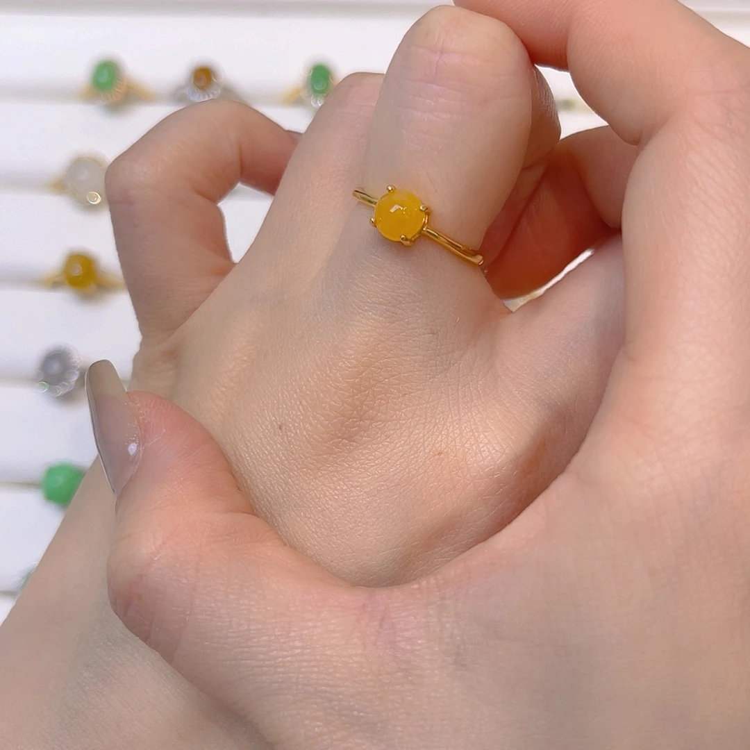 翡翠银S925镶嵌戒指