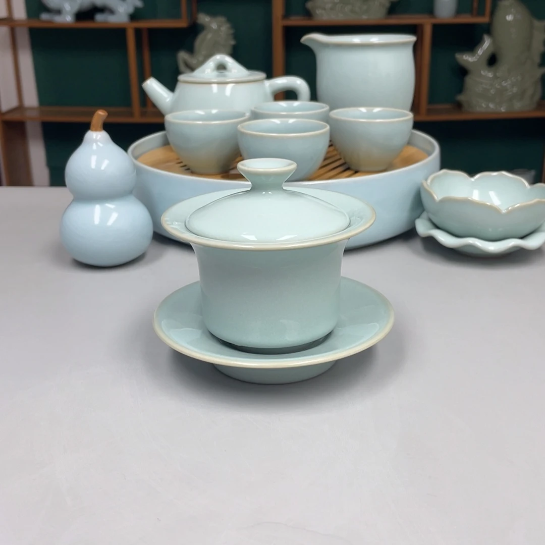 瓷赵琳老师马蹄盖碗带礼盒