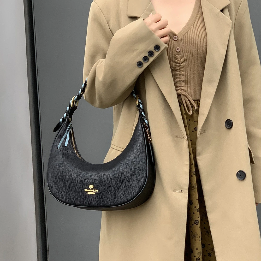%款小众设计时尚新潮法式月牙包单肩腋下包包精致感百搭手提女包