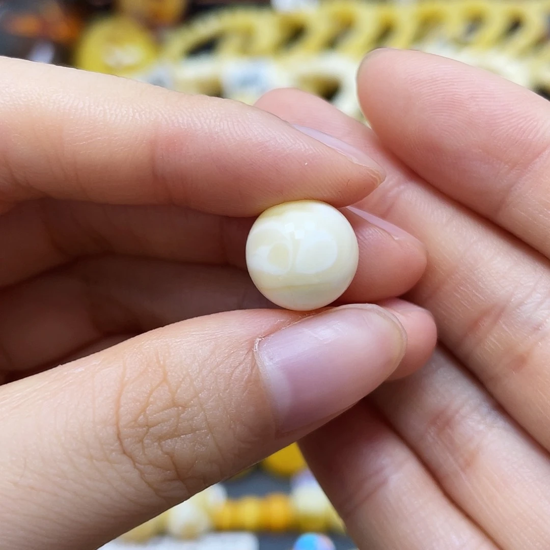 未镶嵌蜜蜡裸石圆珠12mm