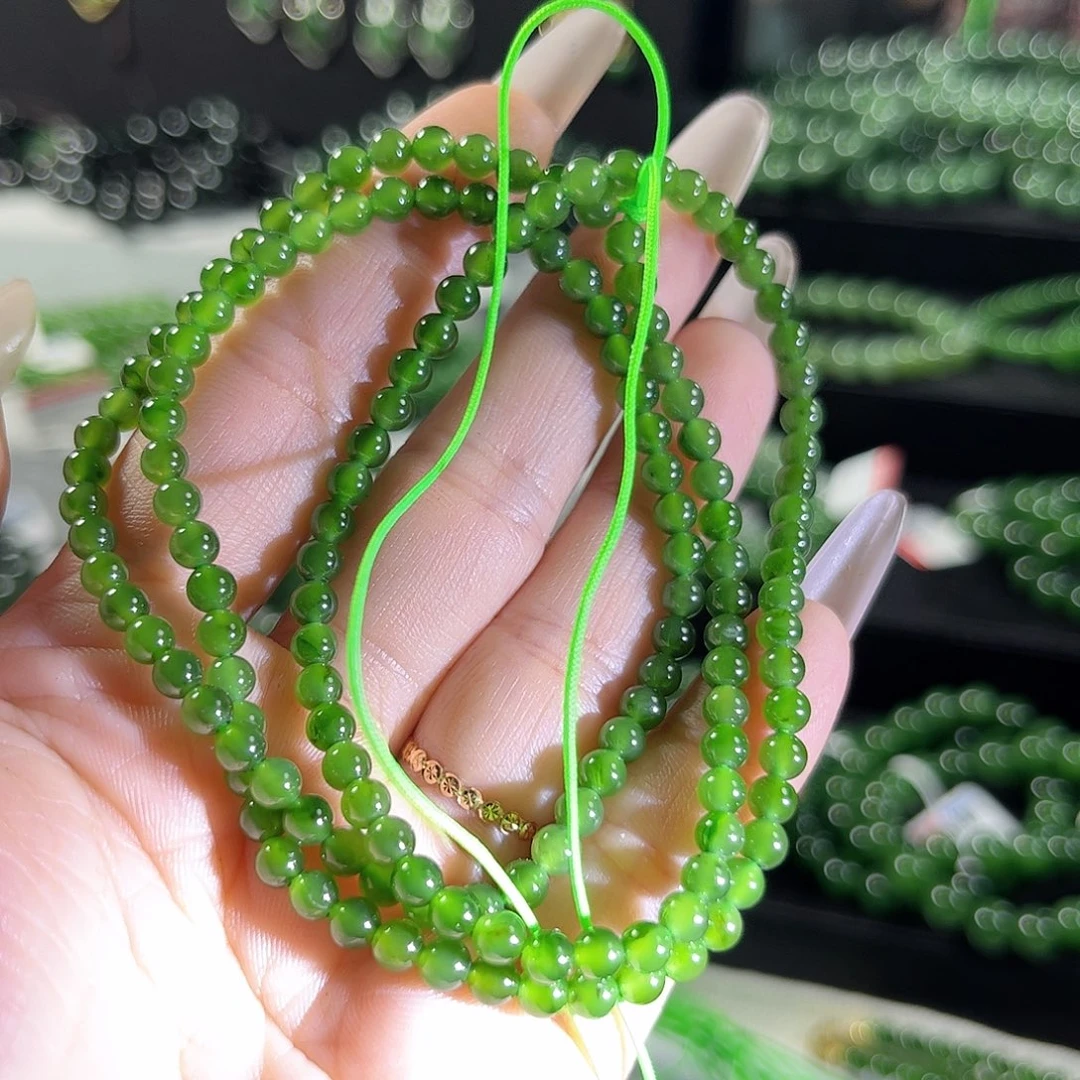 和田玉（碧玉）手链未镶嵌4