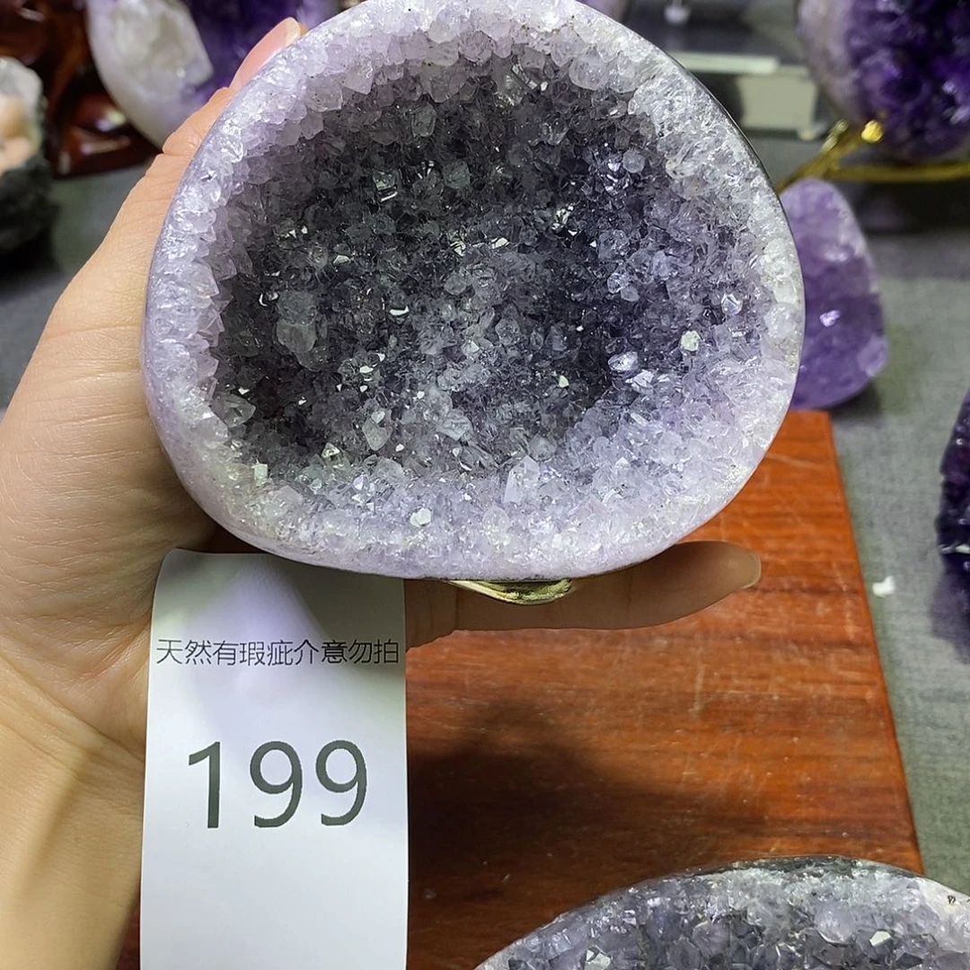 未镶嵌紫晶珠宝半成品