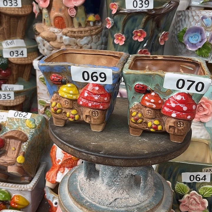 花盆紫砂粗陶材质多肉花盆