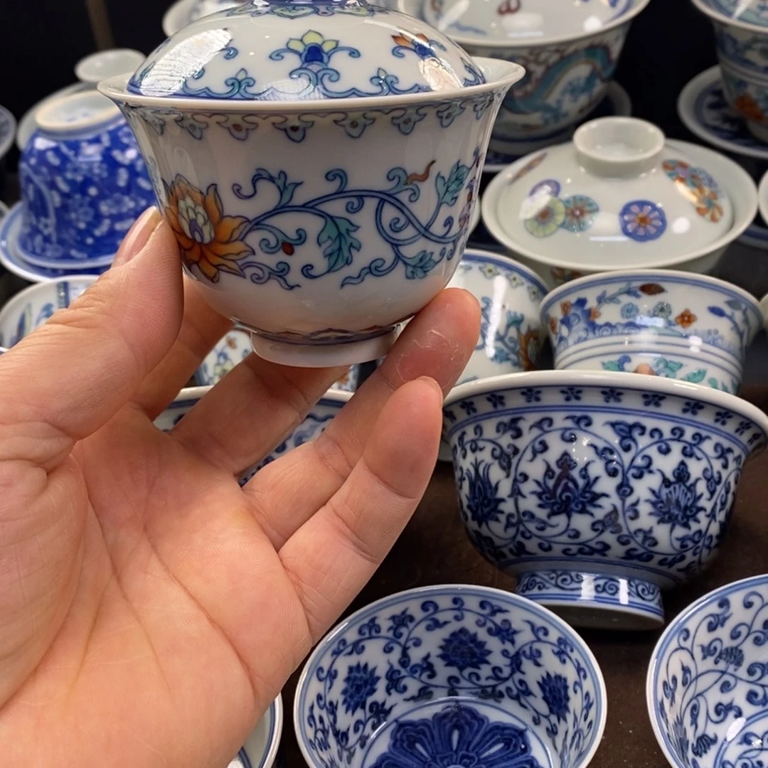 景德镇柴窑元宝盖碗