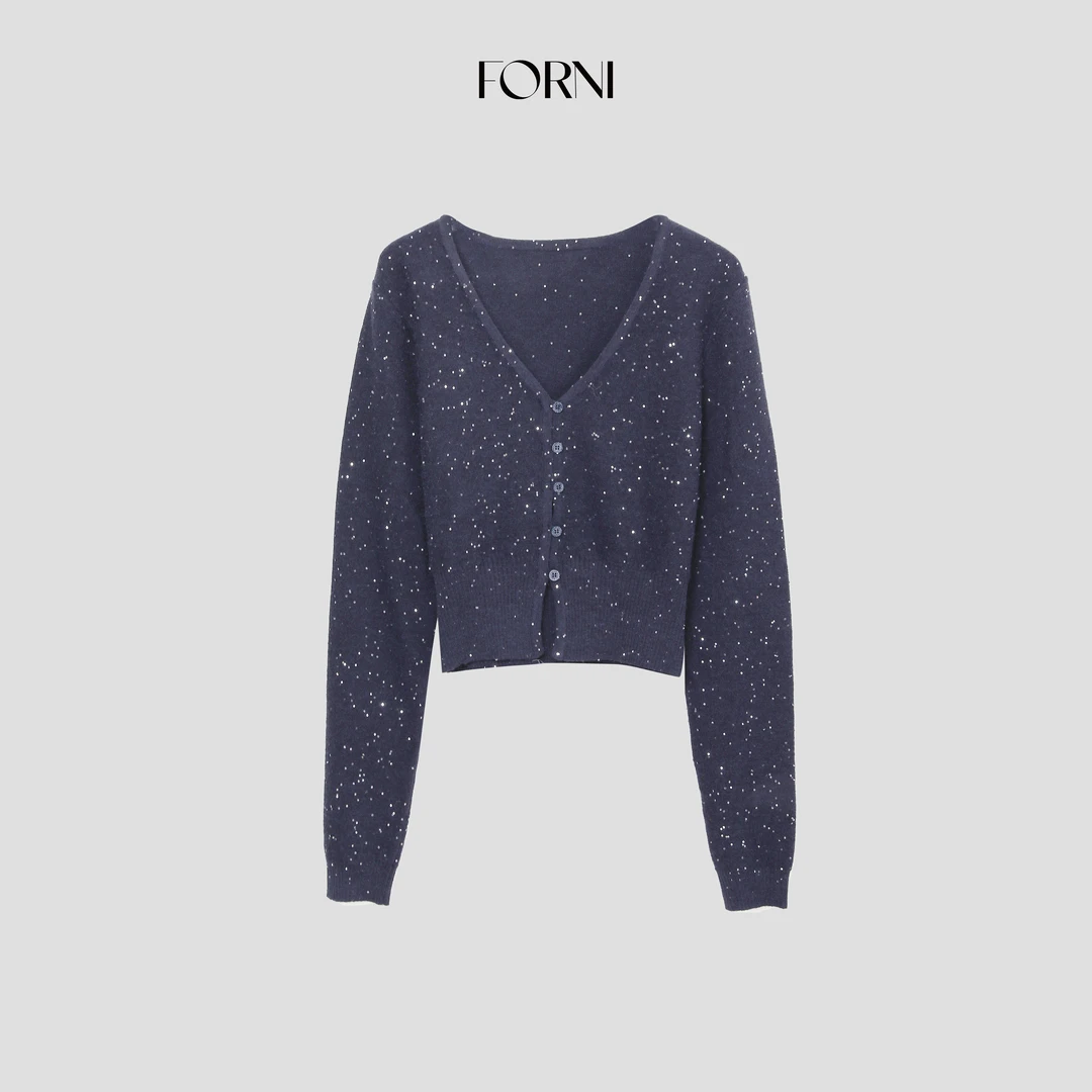 FORNI 点点星子 精致亮片毛衫气质长袖时尚休闲设计师百搭