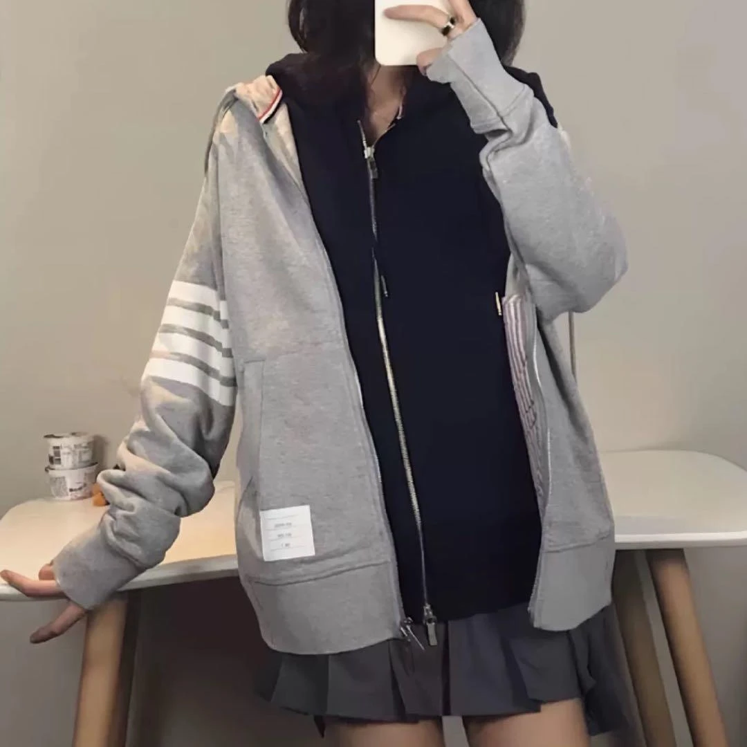 99新/ThomBrowne /连帽拉链卫衣 /2码/Xspa6696/公价8150