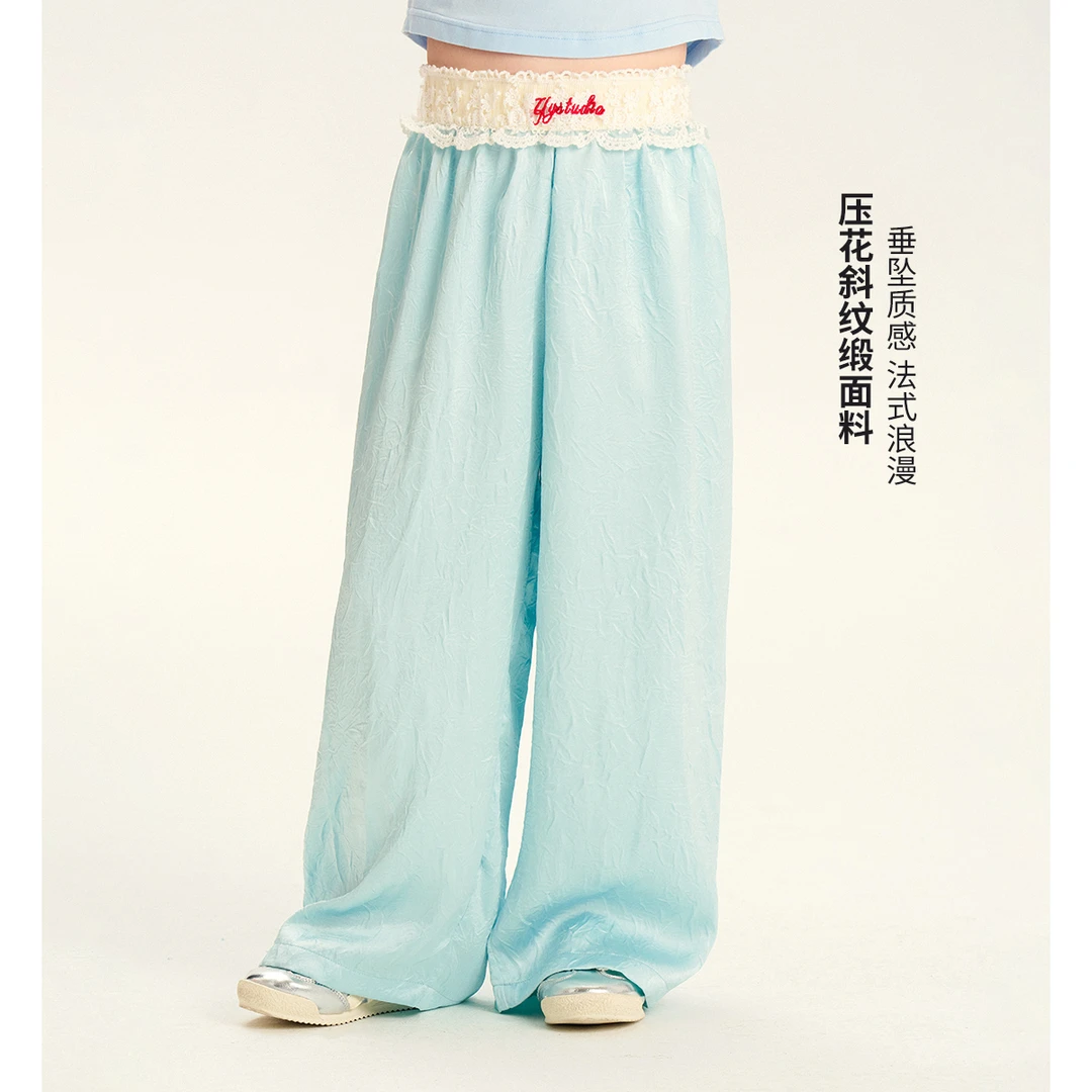 媛媛公主媛【仙仙裤】2025夏季女童休闲纯色百搭长裤15221F049