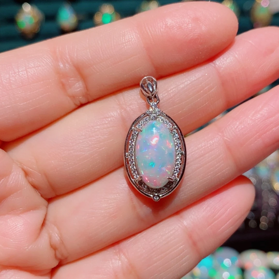 欧泊欧泊吊坠银S925镶嵌