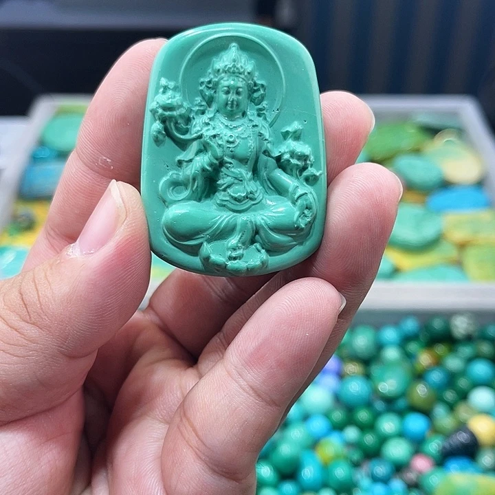 未镶嵌菱锰矿珠宝半成品