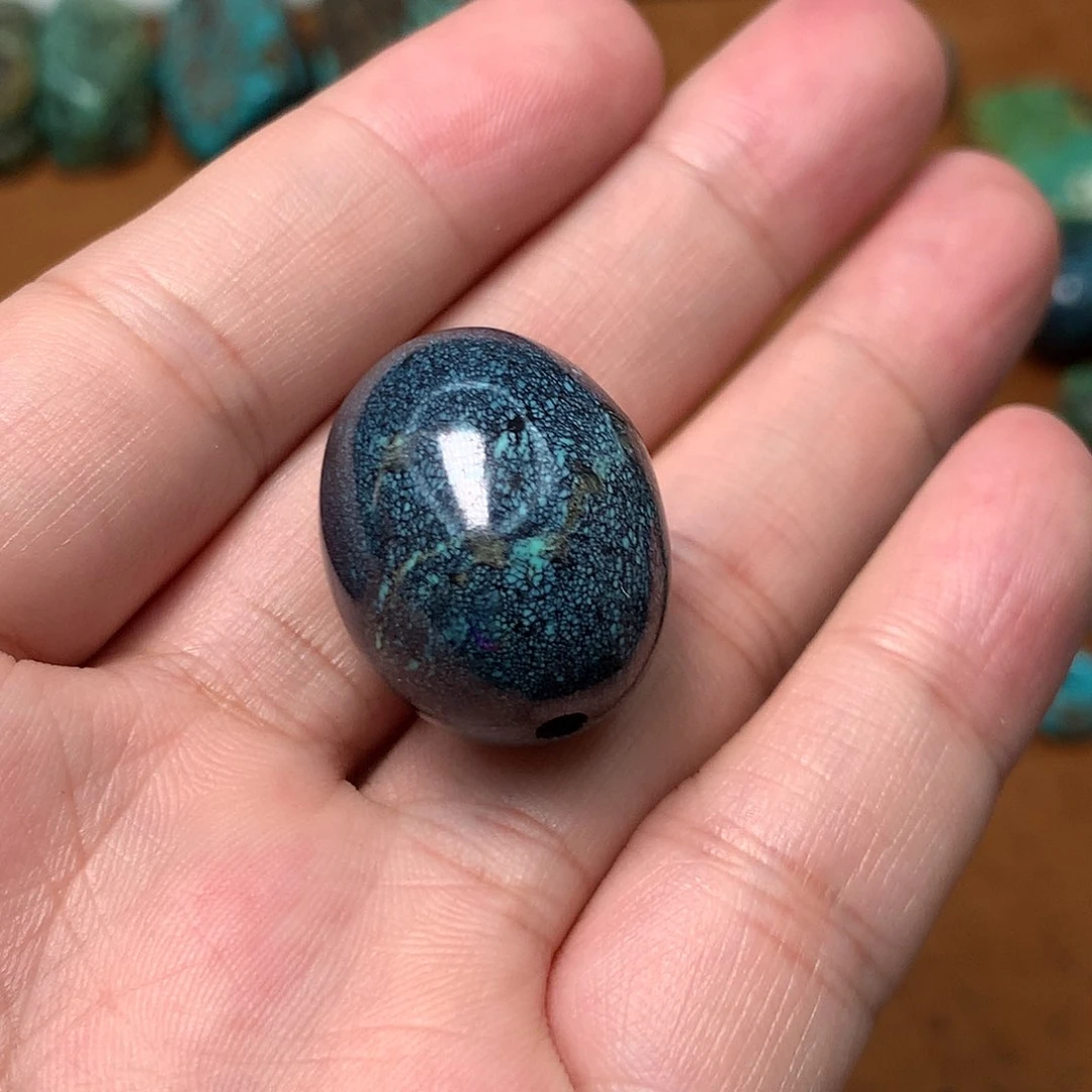 四***歪绿松石未镶嵌挂件