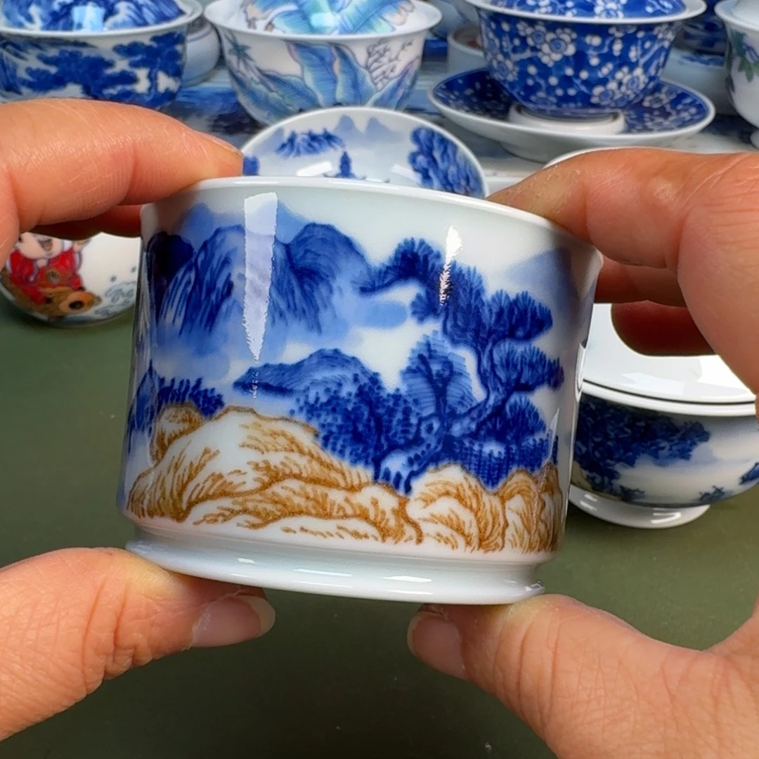 陶景德镇纯手绘茶具圆圆209