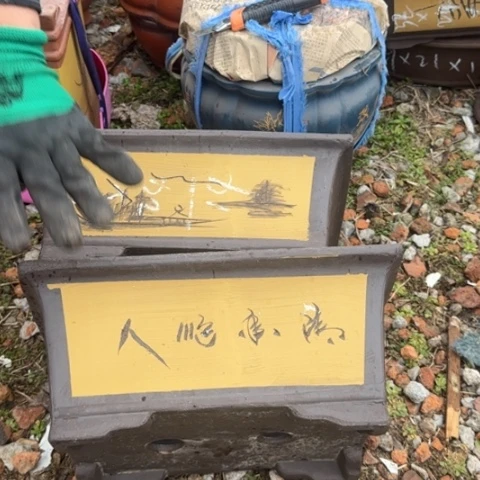 红陶花盆盆景盆盆栽