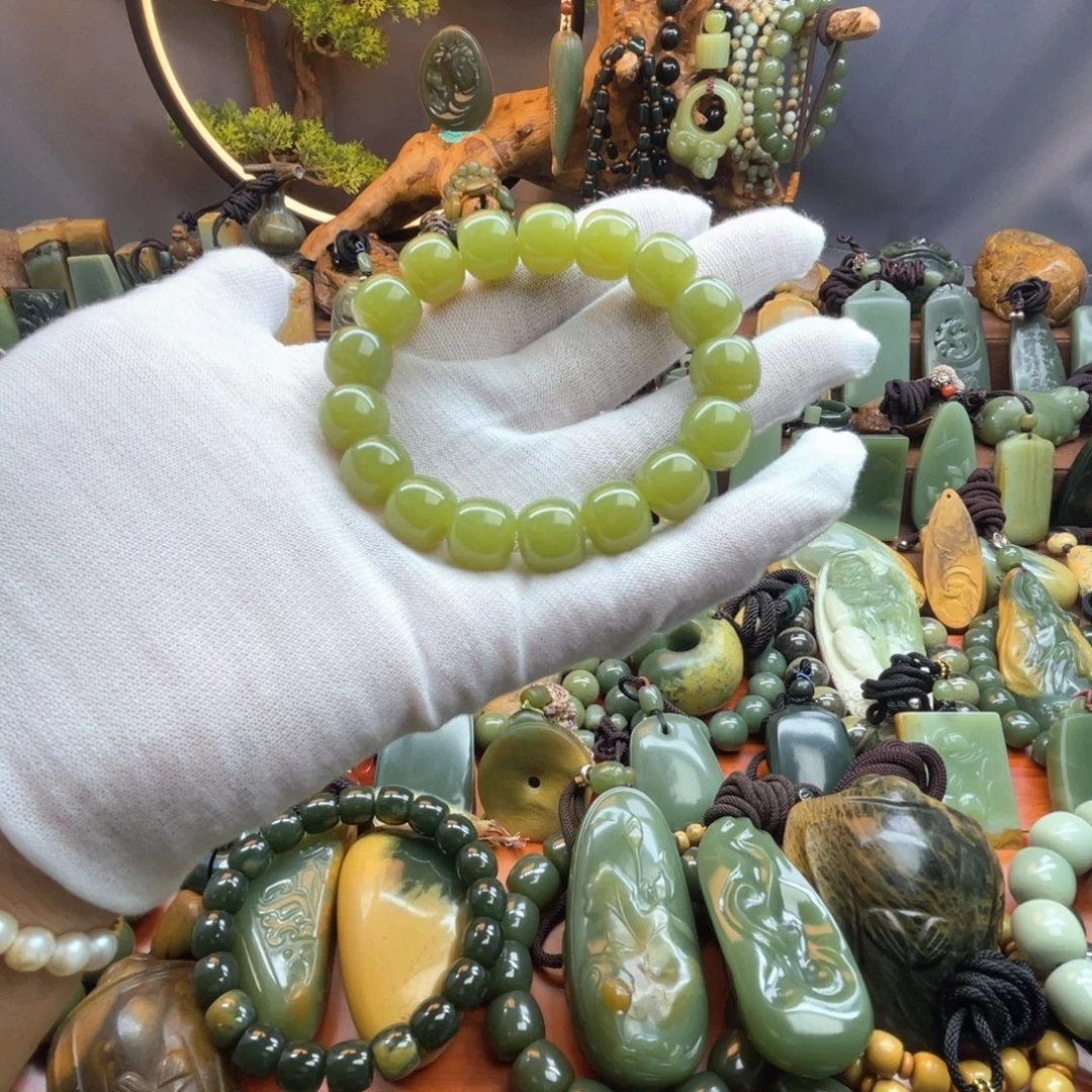 岫岩老玉（透闪石质玉）未镶嵌手链