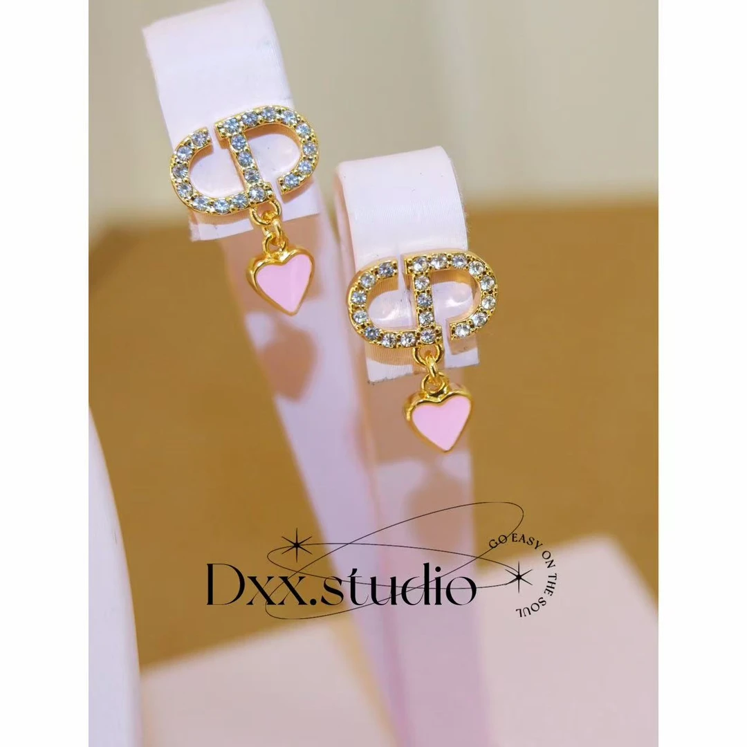 铜合金合成锆石耳饰 小众设计百搭ins耳饰52208