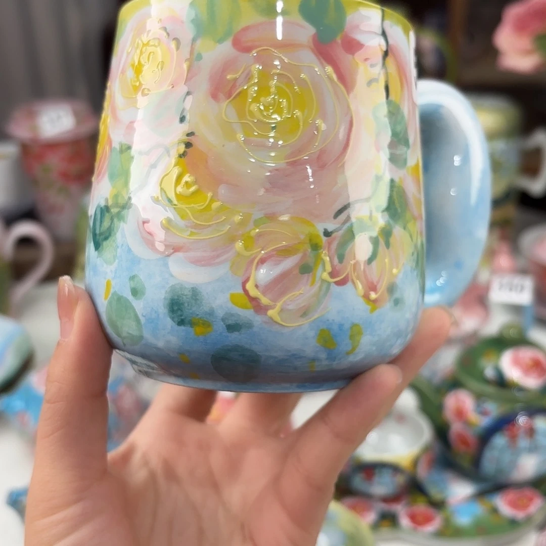 景德镇手绘高温釉下彩陶瓷茶具