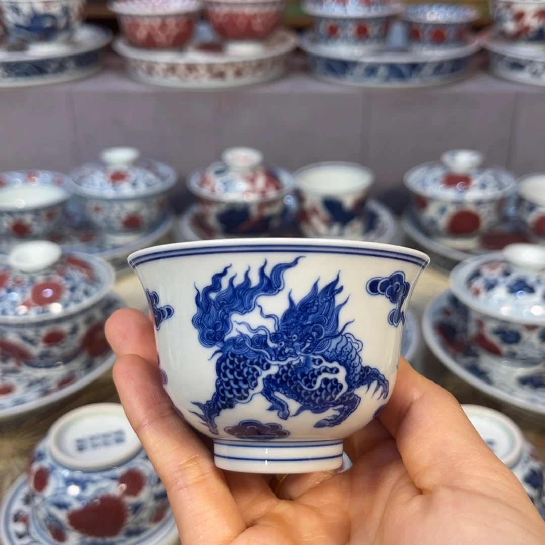 仿清点工麒麟铃铛杯