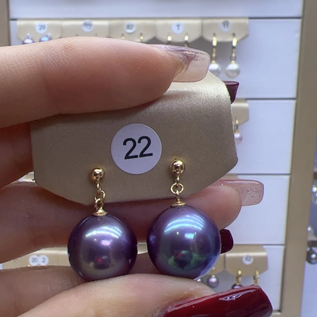 淡水珍珠耳饰银S925镶嵌