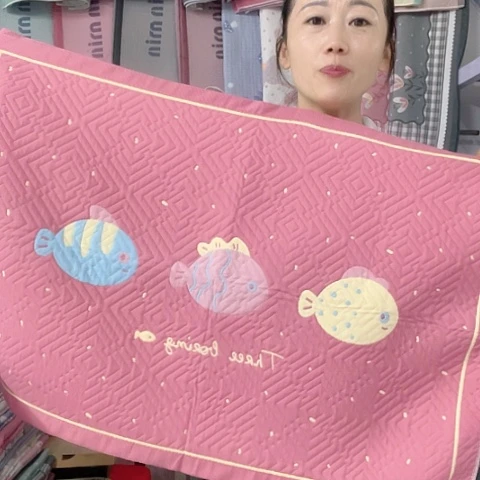 棉特价粉色小鱼纯棉