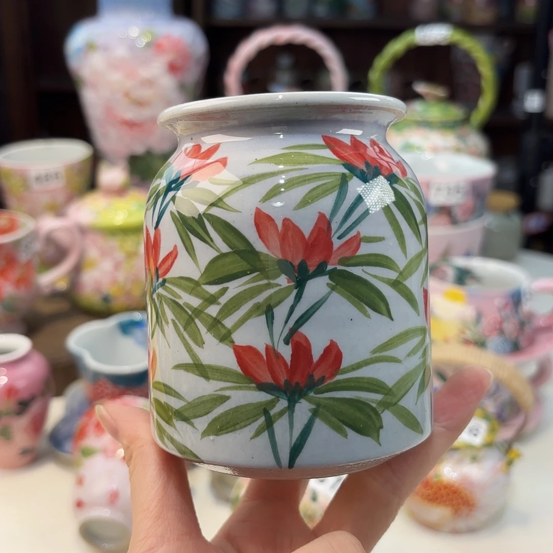 瓷片景德镇手绘高温釉下彩陶瓷茶具