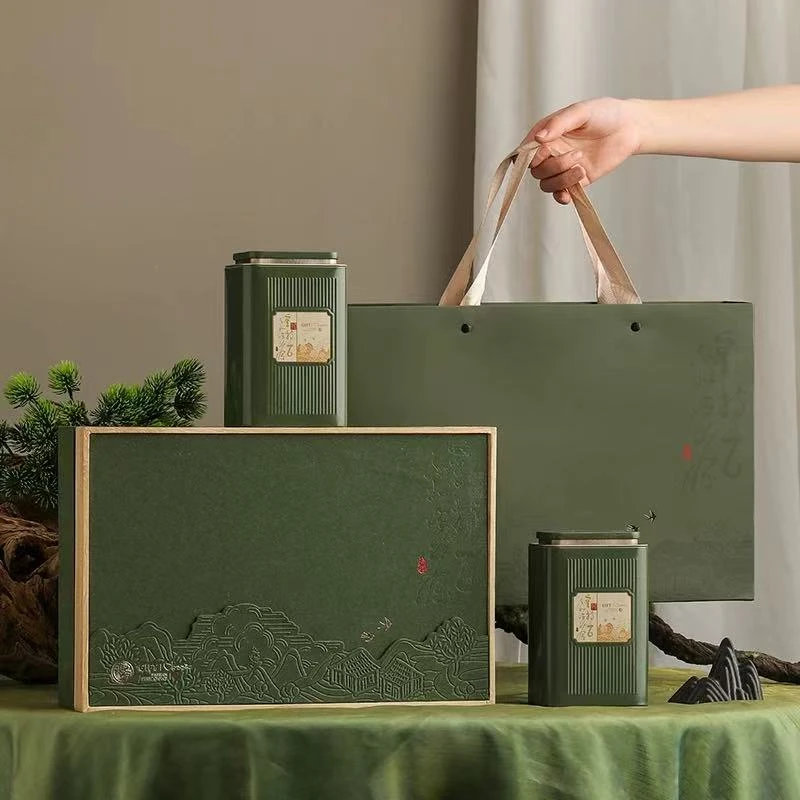 【自然礼】绿茶茶叶包装空礼盒高端黄山毛峰龙井碧螺春通用茶叶空盒