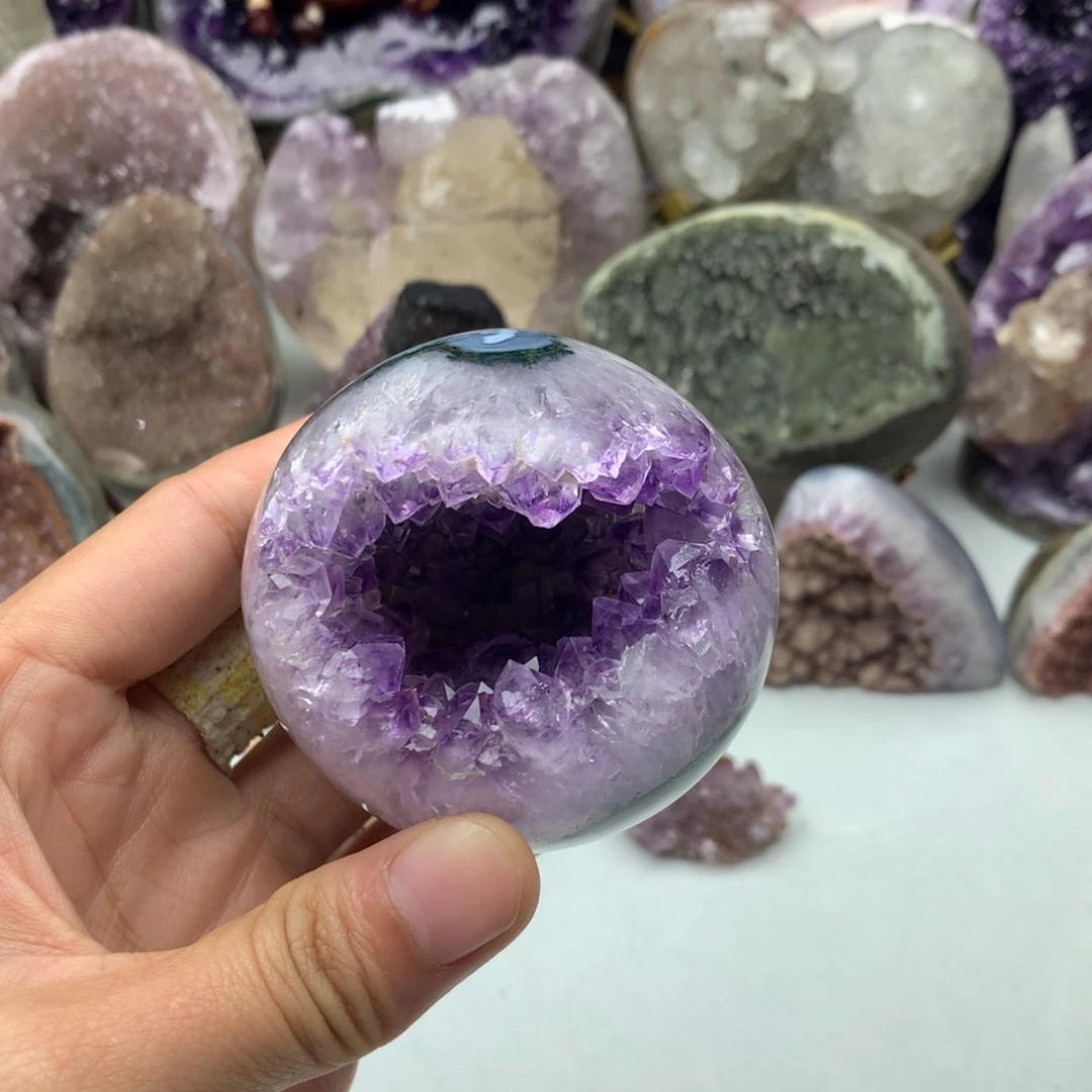 晶***心紫晶大型摆件（非配饰）未镶嵌