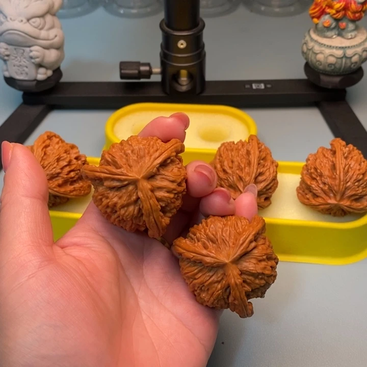H***…吊坠文玩核桃45尺寸白狮子微修