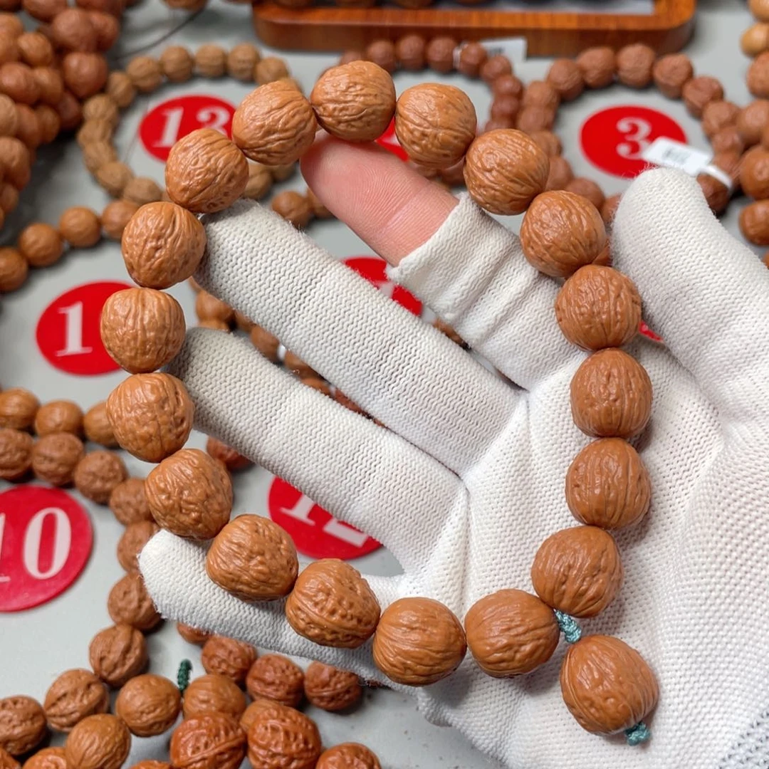 文玩核桃手串15mm蚂蚁贝壳金蟾小手持