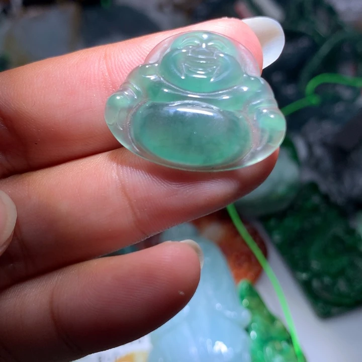 翡翠颈饰未镶嵌保真天然A货翡翠