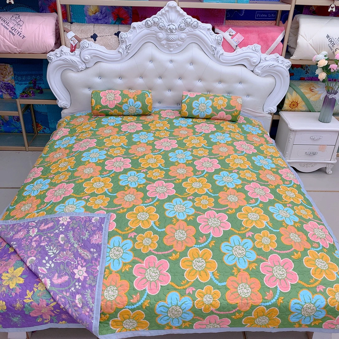 绿花园 双面床盖 2米乘2.3米 加厚