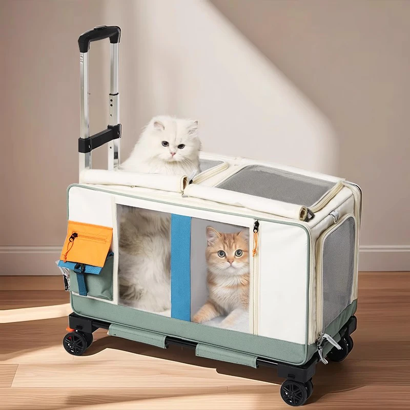 多猫咪神器猫外出便携包猫包防应激大容量拉杆猫咪外出便携包