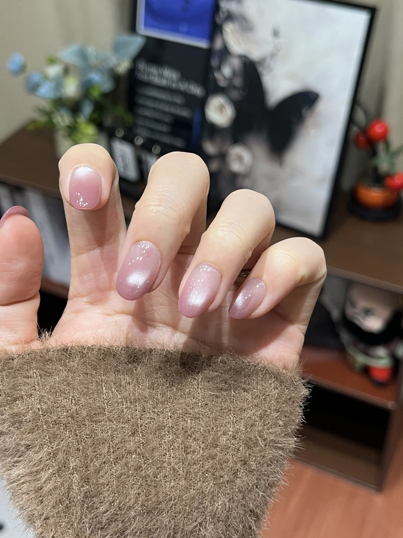 水葡萄－紫色追光猫眼穿戴甲显白温柔纯欲美甲贴片