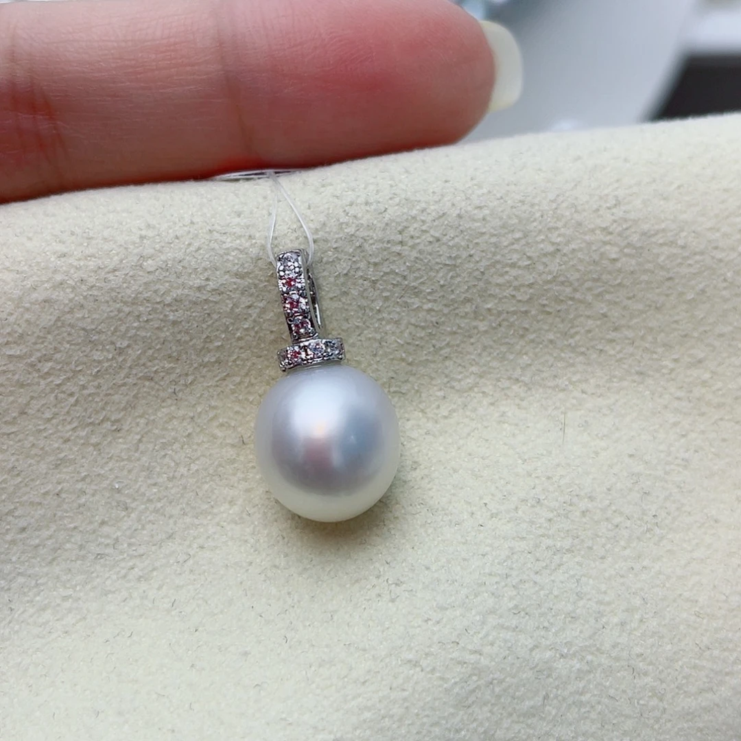 海水珍珠银S925镶嵌颈饰w67